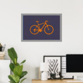 Orangenfahrrad Poster (Heimbüro)