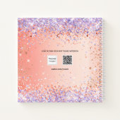 Orangenfarbene Lavafarbe der Rose Sketchbook Notizblock (Rückseite)