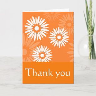 Orangenfarbene Sommerzeit Blume Danke Karte