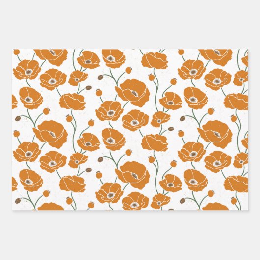 Orangenfeld Geschenkpapier Set (Vorderseite)