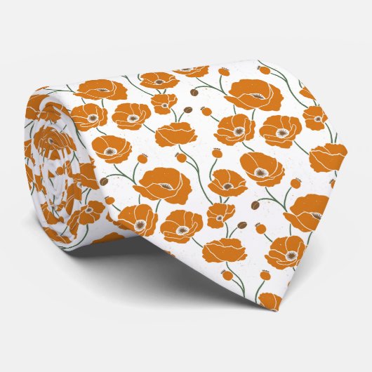 Orangenfeld Krawatte (Gerollt)