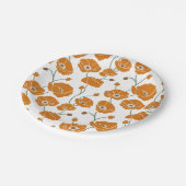 Orangenfeld Pappteller (Schrägansicht)