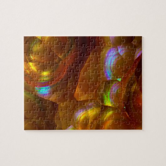 Orangenfeueropal Puzzle (Horizontal)