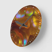 Orangenfeueropal Runde Wanduhr (Winkel)