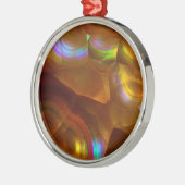 Orangenfeueropal Silbernes Ornament (Links)