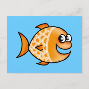 Orangenfisch Postkarte