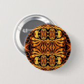 Orangenflames Stammmuster der Utopole Button (Vorne & Hinten)