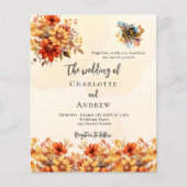 Orangenflorale Hochzeitsstipps (Vorderseite)