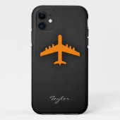 Orangenflugzeug Case-Mate iPhone Hülle (Rückseite)