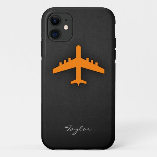 Orangenflugzeug Case-Mate iPhone Hülle (Rückseite)