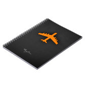 Orangenflugzeug Notizblock (Linke Seite)