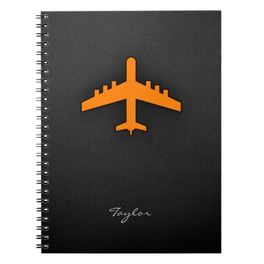 Orangenflugzeug Notizblock (Vorderseite)