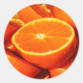 Orangenfotografie Runder Aufkleber (Vorderseite)