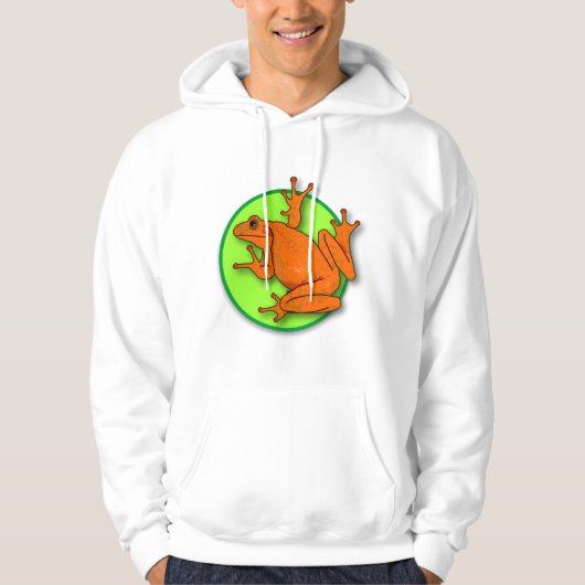 Orangenfrosch Hoodie (Vorderseite)