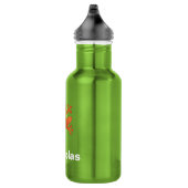 Orangenfrosch Personalisiert Edelstahlflasche (Rechts)