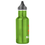 Orangenfrosch Personalisiert Edelstahlflasche (Links)
