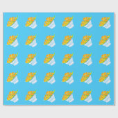 Orangenfrucht, Aquarellfrucht Geschenkpapier (Flach)