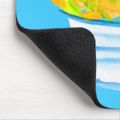 Orangenfrucht, Aquarellfrucht Mousepad (Ecke)