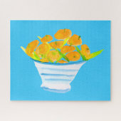 Orangenfrucht, Aquarellfrucht Puzzle (Horizontal)