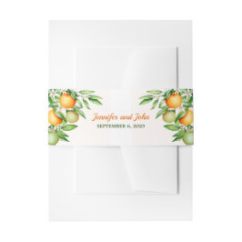 Orangenfrucht Botanisch Einladungsbanderole