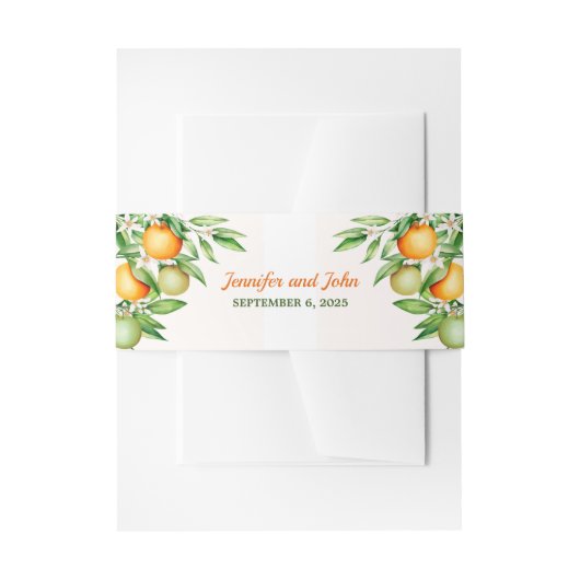 Orangenfrucht Botanisch Einladungsbanderole (Vorderseite Beispiel)