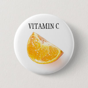 Orangenfrucht Button