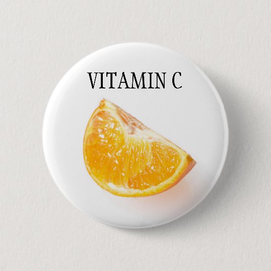 Orangenfrucht Button (Vorderseite)