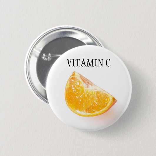 Orangenfrucht Button (Vorne & Hinten)
