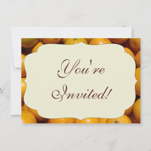 Orangenfrucht Florida Markt Orange Einladung (Vorderseite)