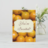 Orangenfrucht Florida Markt Orange Einladung (Stehend Vorderseite)