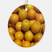 Orangenfrucht Florida Markt Orange Keramik Ornament (Links)