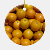 Orangenfrucht Florida Markt Orange Keramik Ornament (Hinten)
