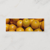 Orangenfrucht Florida Markt Orange Mini Visitenkarte (Rückseite)