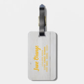 Orangenfrucht für vegane und vegeatriere gepäckanhänger (Rückseite vertikal)