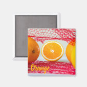 Orangenfrucht für vegane und vegeatriere magnet (Vorderseite/Rückseite)