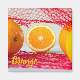 Orangenfrucht für vegane und vegeatriere magnet