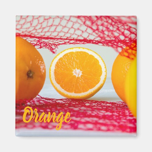 Orangenfrucht für vegane und vegeatriere magnet (Vorne)