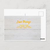 Orangenfrucht für vegane und vegeatriere postkarte (Rückseite)