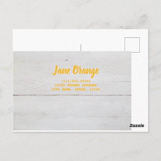 Orangenfrucht für vegane und vegeatriere postkarte (Rückseite)