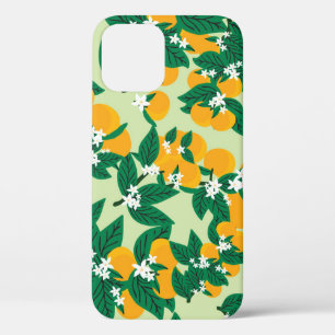 Orangenfrucht: grünes Vintage-Muster. Case-Mate iPhone Hülle