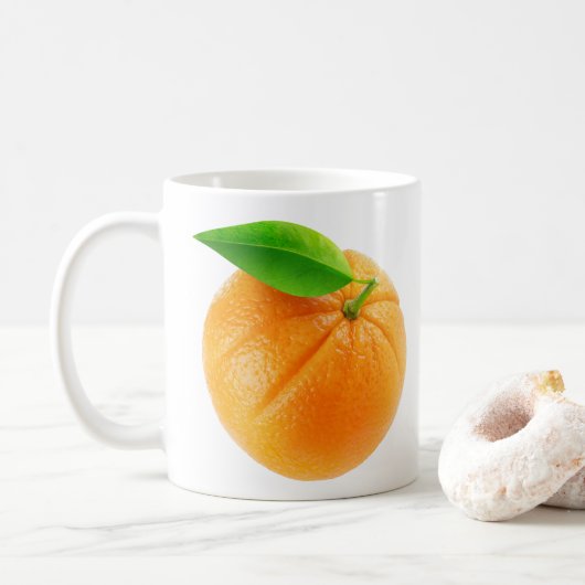 Orangenfrucht Kaffeetasse (Mit Donut)