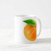 Orangenfrucht Kaffeetasse (VorderseiteRechts)