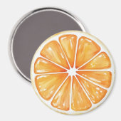 Orangenfrucht Magnet (Vorderseite/Rückseite)