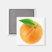 Orangenfrucht Magnet (Vorderseite/Rückseite)