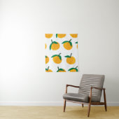 Orangenfrucht mit weißem Hintergrund nahtloses Pat Wandteppich (Beispiel)