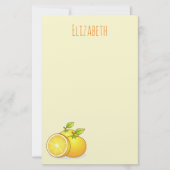 Orangenfrucht, niedlich briefpapier (Vorderseite)