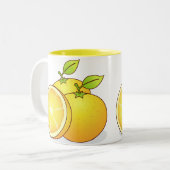 Orangenfrucht, niedlich zweifarbige tasse (Vorderseite Links)