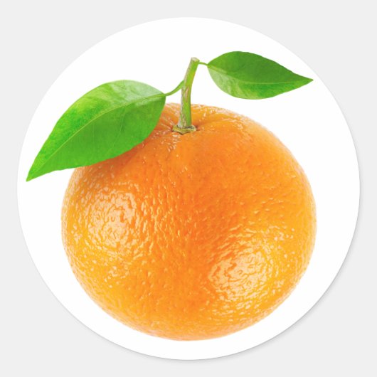 Orangenfrucht Runder Aufkleber (Vorderseite)