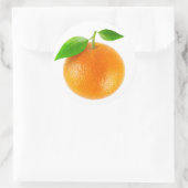 Orangenfrucht Runder Aufkleber (Tasche)