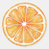 Orangenfrucht Runder Aufkleber (Vorderseite)